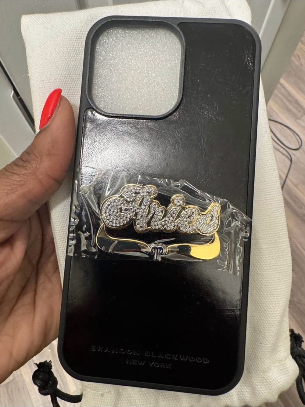 Brandon Blackwood iPhone 15 Pro Max Phone Case – Black with “Aries” Charm